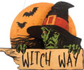 Witch Way Tin Sign
